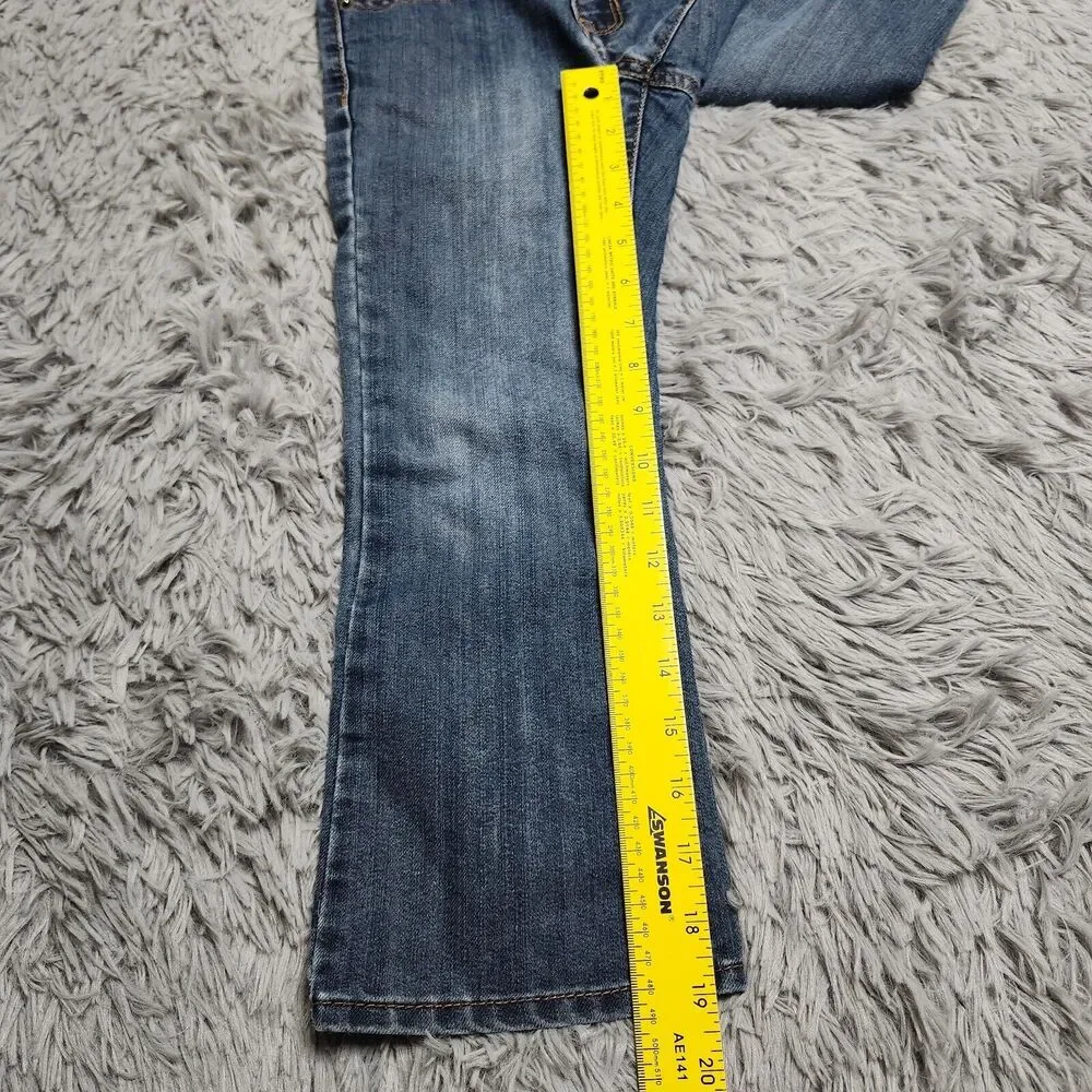 The Childrens Place Girls Blue Jeans Size 6 Bootcut Stretch Adj Waist 22X19 Kids